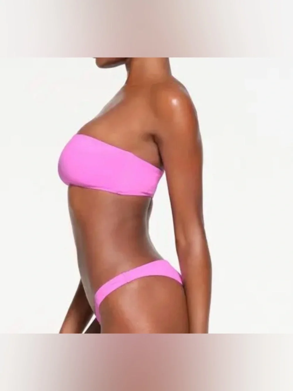 ✨ SKIMS Signature Swim One Shoulder Bikini Top – Neon Orchid – S – NWT✨